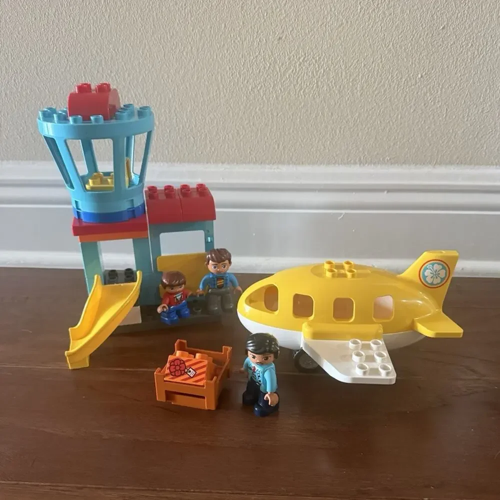 Lego Duplo 10871 Airport Tower & Airplane RETIRED Building Blocks & Bricks Set